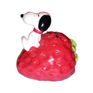 Vintage Snoopy Strawberry Coin Bank